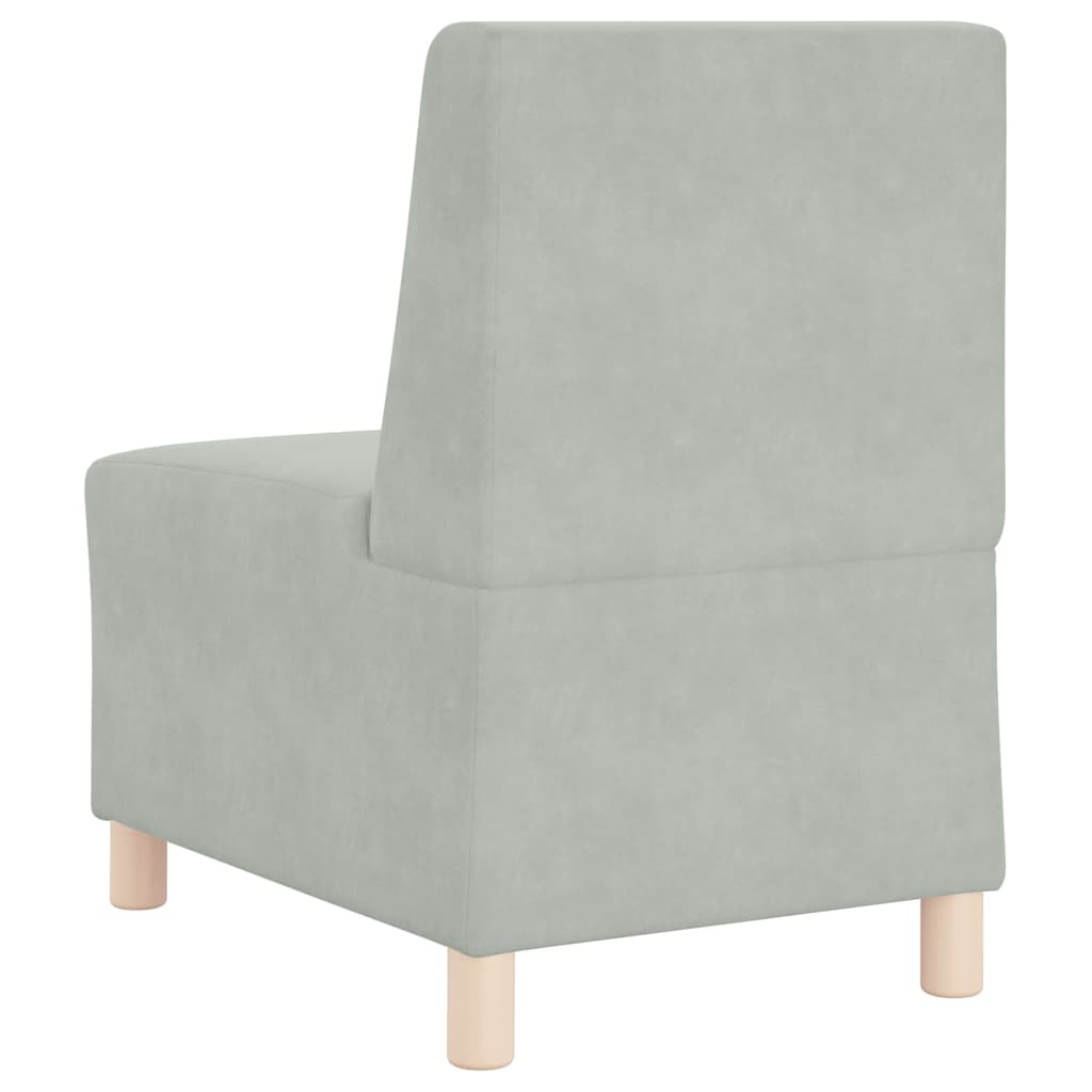 vidaXL Modulaire Sofa Eenheid Armless 2 pcs Lichtgrijs 55 x 74 x 82 cm