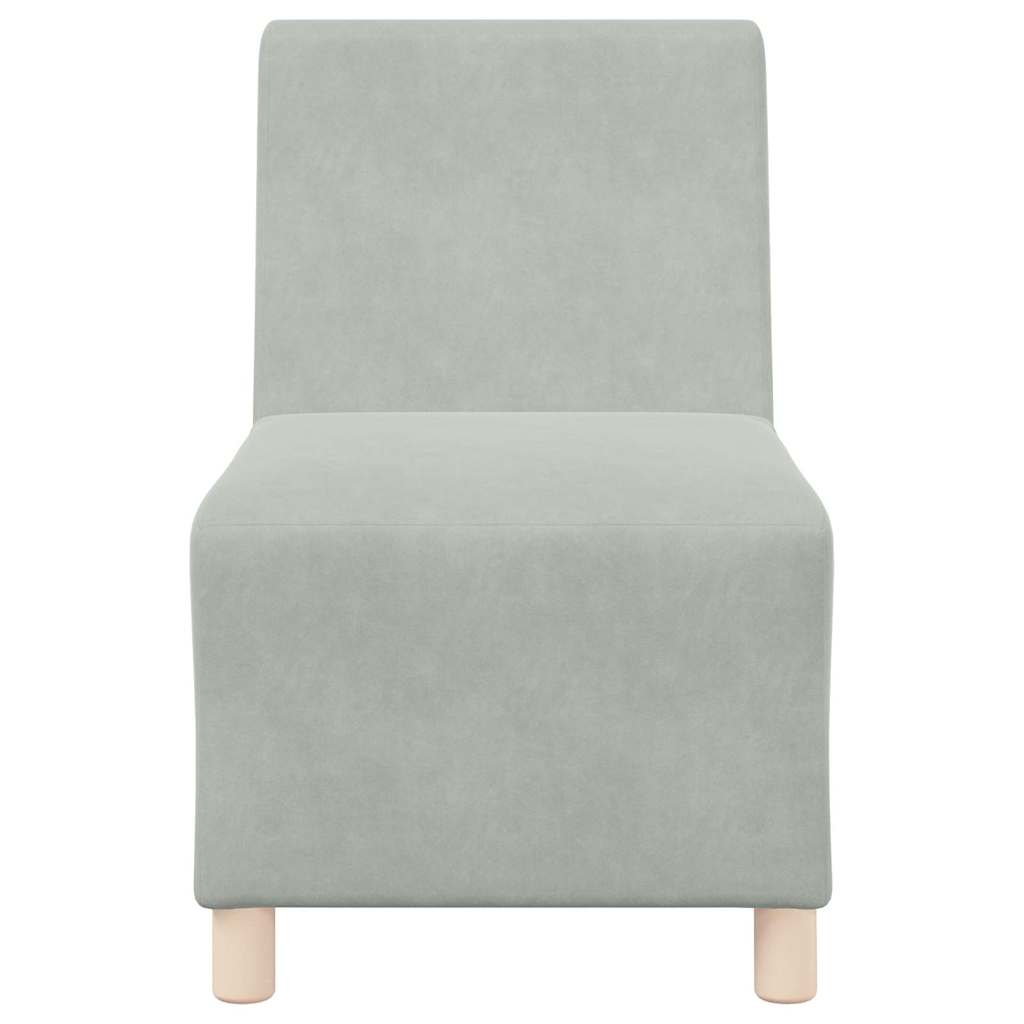 vidaXL Modulaire Sofa Eenheid Armless 2 pcs Lichtgrijs 55 x 74 x 82 cm