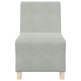vidaXL Modulaire Sofa Eenheid Armless 2 pcs Lichtgrijs 55 x 74 x 82 cm