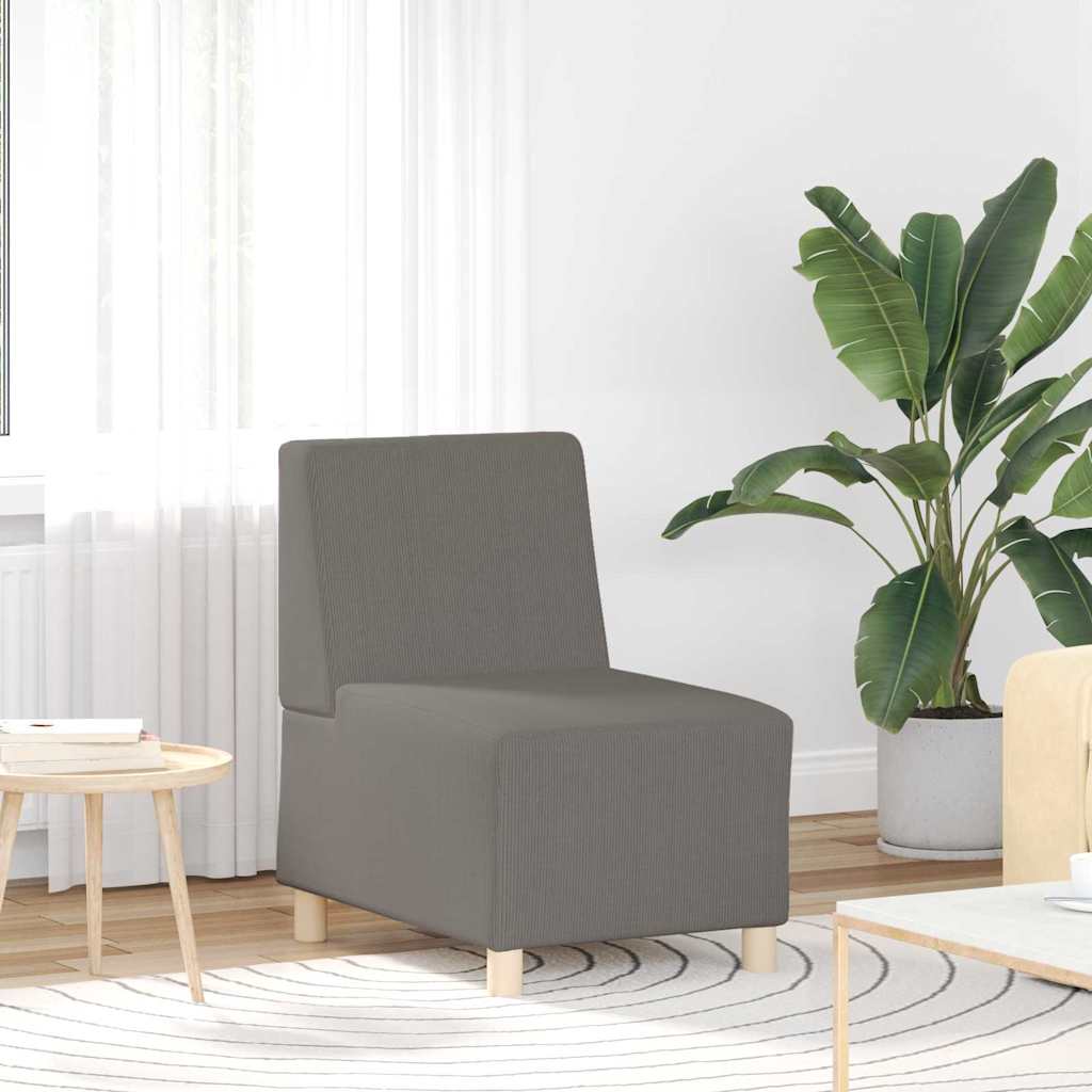 vidaXL Modulaire Sofa Eenheid Armless 2 pcs Lichtgrijs 55 x 74 x 82 cm