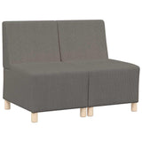 vidaXL Modulaire Sofa Eenheid Armless 2 pcs Lichtgrijs 55 x 74 x 82 cm