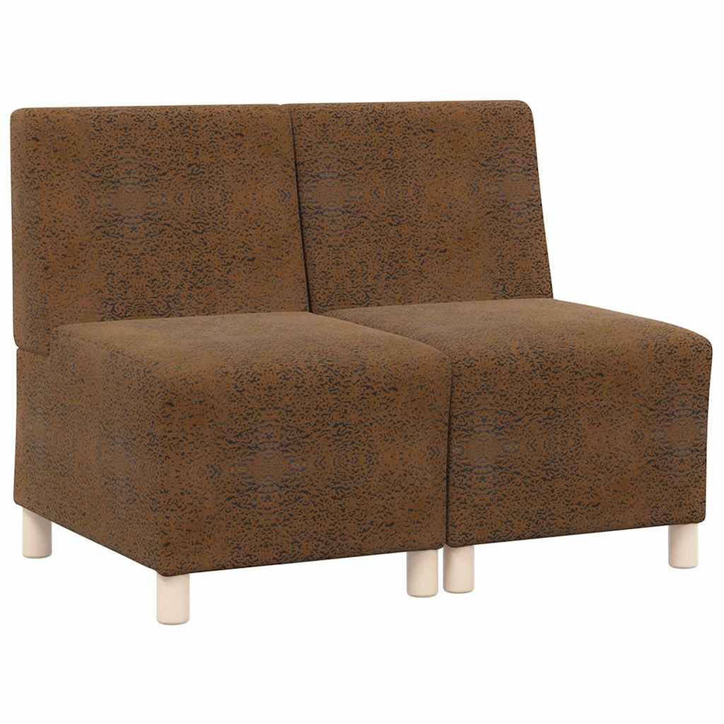 vidaXL Modulaire Sofa Eenheid Armless 2 pcs Bruin 55 x 74 x 82 cm