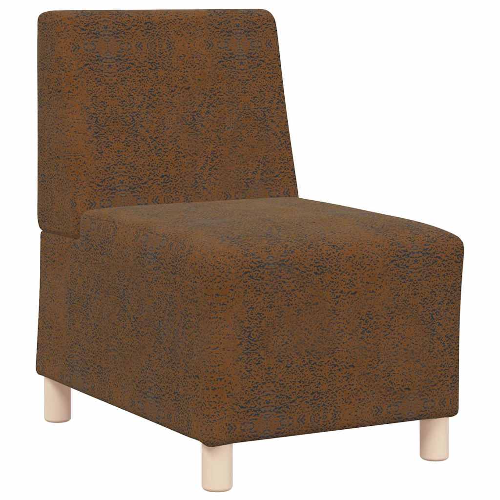 vidaXL Modulaire Sofa Eenheid Armless 2 pcs Bruin 55 x 74 x 82 cm