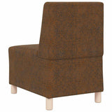 vidaXL Modulaire Sofa Eenheid Armless 2 pcs Bruin 55 x 74 x 82 cm