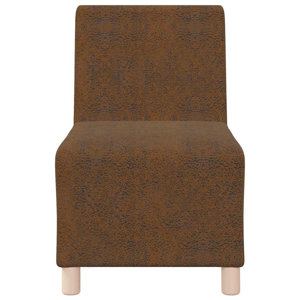 vidaXL Modulaire Sofa Eenheid Armless 2 pcs Bruin 55 x 74 x 82 cm