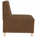 vidaXL Modulaire Sofa Eenheid Armless 2 pcs Bruin 55 x 74 x 82 cm