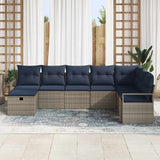vidaXL Sofa with cushion and storage Brown poly rattan