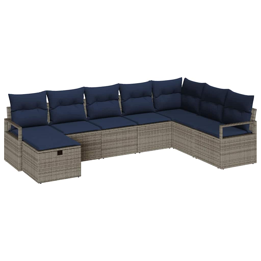 vidaXL Sofa with cushion and storage Brown poly rattan