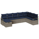 vidaXL Sofa with cushion and storage Brown poly rattan