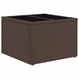 vidaXL Tuinbank Set met kussen 6 pcs Bruin poly rattan