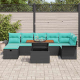 vidaXL Tuinbank Set 8 pcs Grijs poly rattan