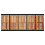 vidaXL Garden Dining Set 9 pcs Black and Brown poly rattan