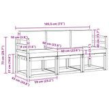 vidaXL Ensemble de canapés de jardin 3 pcs Bois d'acacia massif Naturel