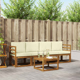 vidaXL Buiten bank set 5 pcs Naturel Massief Acacia Hout