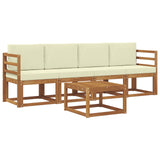 vidaXL Buiten bank set 5 pcs Naturel Massief Acacia Hout