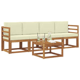 vidaXL Buiten bank set 5 pcs Naturel Massief Acacia Hout