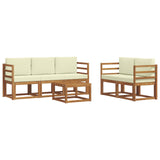 vidaXL Outdoor Sofa Set 6 pcs Natural Solid Acacia Wood