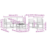 vidaXL Outdoor Sofa Set 6 pcs Natural Solid Acacia Wood