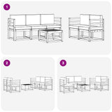 vidaXL Outdoor Sofa Set 6 pcs Natural Solid Acacia Wood