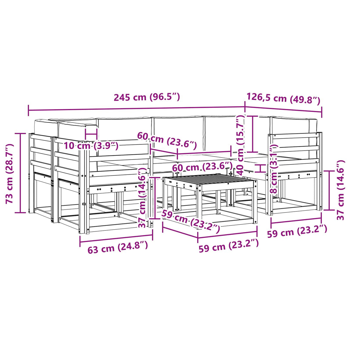 vidaXL Ensemble de banque de construction avec ustensiles 7 pcs Naturel et Crème