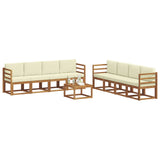 vidaXL Outdoor Sofa Set 9 pcs Natural Solid Acacia Wood