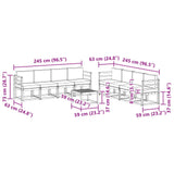 vidaXL Outdoor Sofa Set 9 pcs Natural Solid Acacia Wood