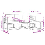 vidaXL Buiten bank set 4 pcs Naturel
