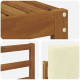 vidaXL Buiten bank set 5 pcs Naturel Massief Acacia Hout