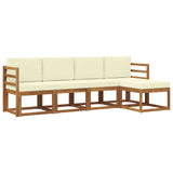 vidaXL Buiten bank set 5 pcs Naturel Massief Acacia Hout