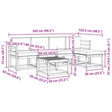 vidaXL Outdoor Sofa Set 6 pcs Natural Solid Acacia Wood