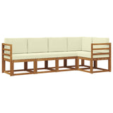 vidaXL Sofa Set 5 Pieces Natural