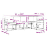 vidaXL Sofa Set 5 Pieces Natural