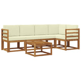 vidaXL Bankstel 6 pcs Naturel Massief Acacia Hout