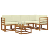 vidaXL Bankstel 6 pcs Naturel Massief Acacia Hout