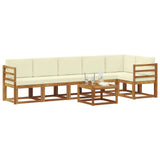 vidaXL Outdoor Sofa Set 7 pcs Natural Solid Acacia Wood