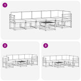 vidaXL Outdoor Sofa Set 7 pcs Natural Solid Acacia Wood