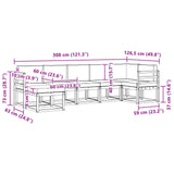 vidaXL Outdoor Sofa Set 7 pcs Natural Solid Acacia Wood
