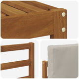 vidaXL Outdoor Sofa Set 6 pcs Natural Solid Acacia Wood