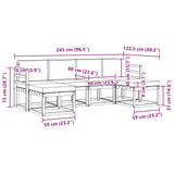 vidaXL Outdoor Sofa Set 6 pcs Natural Solid Acacia Wood