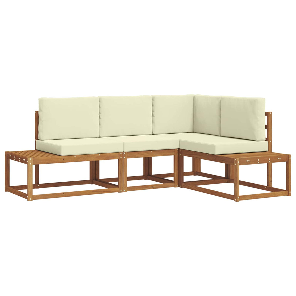 vidaXL Buiten bank set 4 Stuk Naturel Massief Acacia Hout