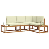 vidaXL Buiten bank set 4 Stuk Naturel Massief Acacia Hout