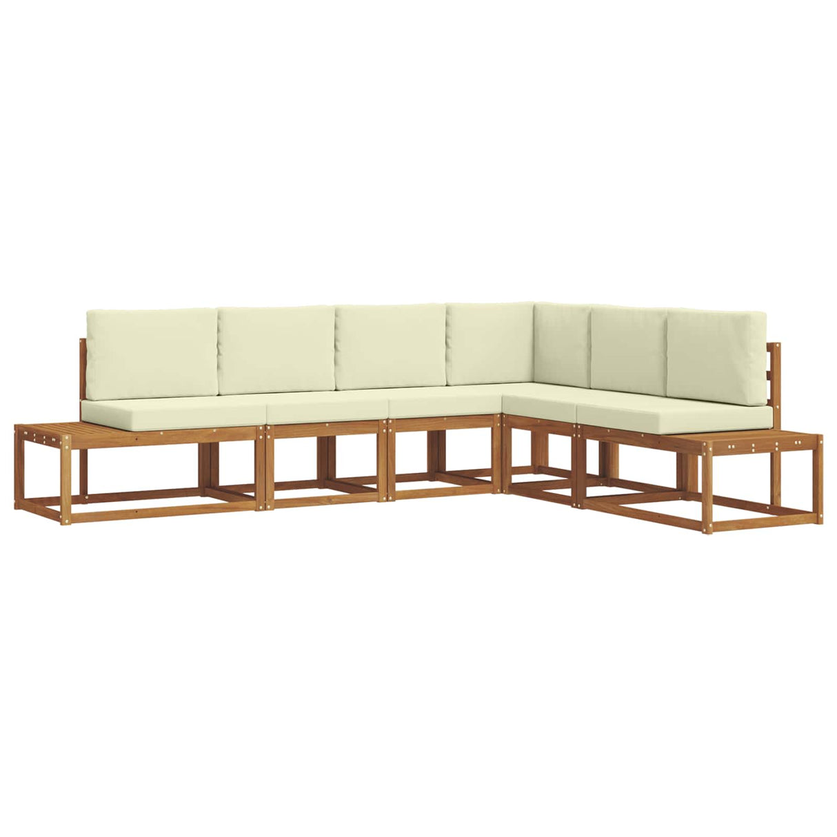 vidaXL Outdoor Sofa Set 6 Piece Natural Solid Acacia Wood