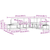 vidaXL Outdoor Sofa Set 6 Piece Natural Solid Acacia Wood