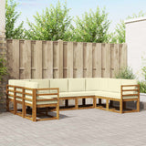 vidaXL Buiten bank set 9 pcs Naturel Massief Acacia Hout