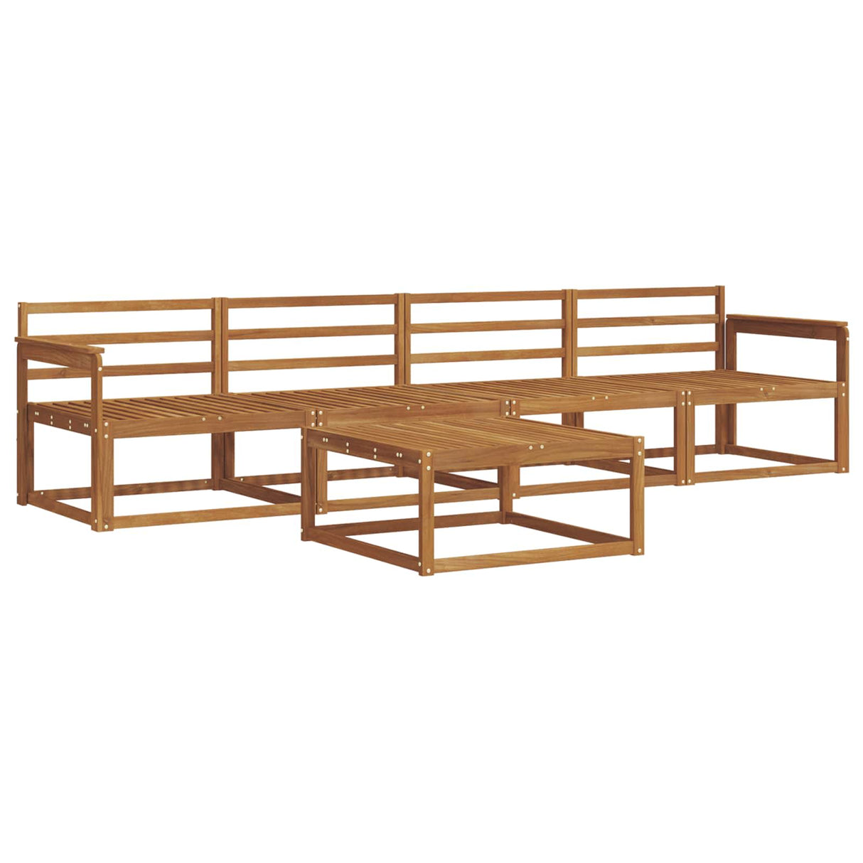 vidaXL Buiten bank set 5 pcs Naturel Massief Acacia Hout