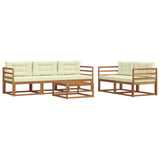vidaXL Buiten bank set 6 pcs Naturel Massief Acacia Hout