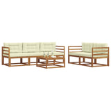 vidaXL Buiten bank set 6 pcs Naturel Massief Acacia Hout