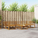 vidaXL Ensemble de 7 bancs de jardin en bois d'acacia massif Naturel