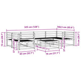 vidaXL Ensemble de 7 bancs de jardin en bois d'acacia massif Naturel