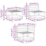 vidaXL Ensemble de 7 bancs de jardin en bois d'acacia massif Naturel